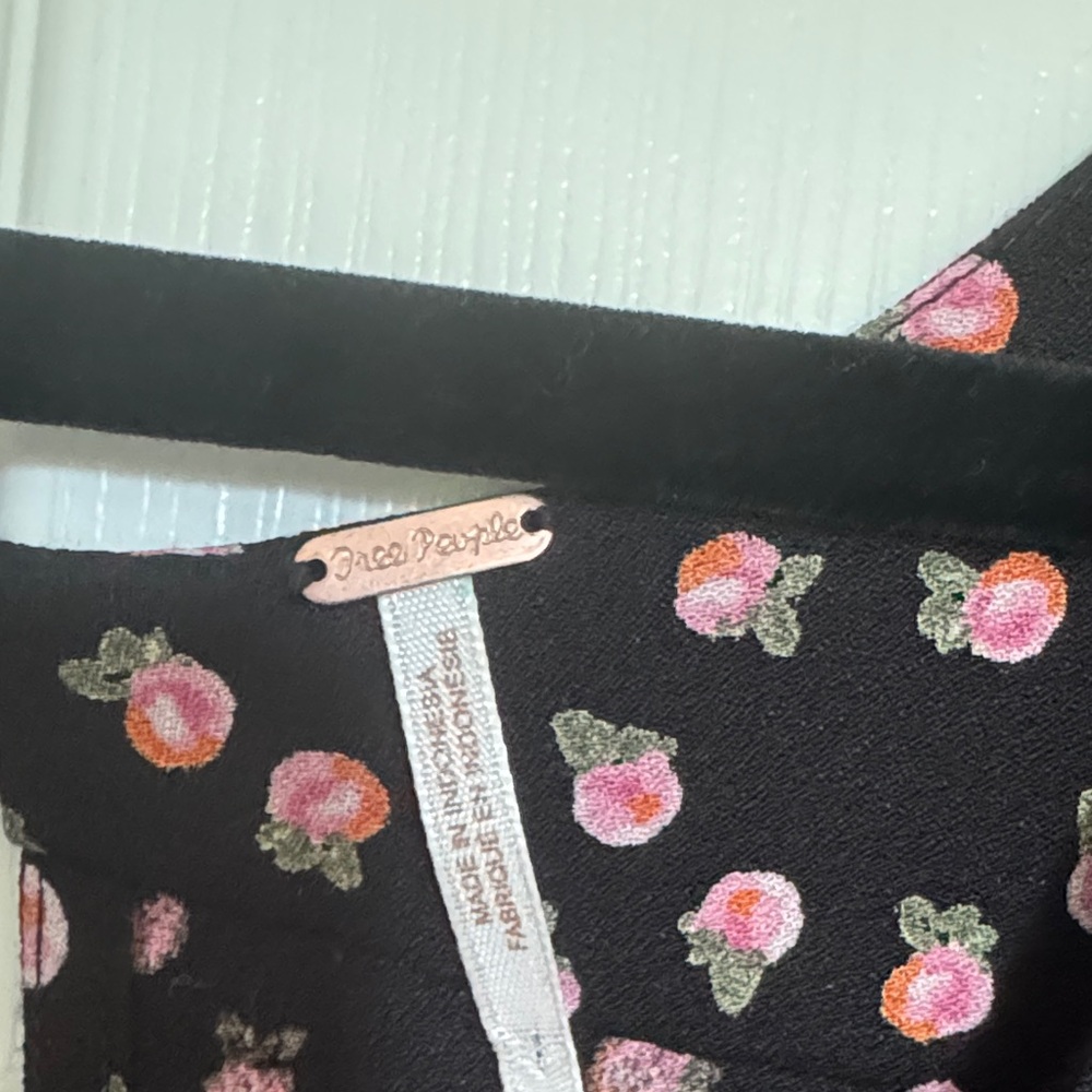Free People Black and Pink Floral Maxi Dress - Picture 2 of 3